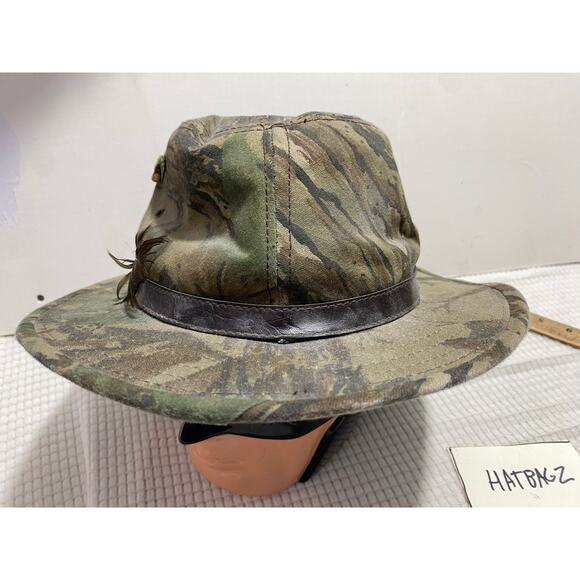 Camouflage RedHead Brimmed Mens Bucket Hat Fishing Hunting Size M Made in USA - Picture 11 of 12